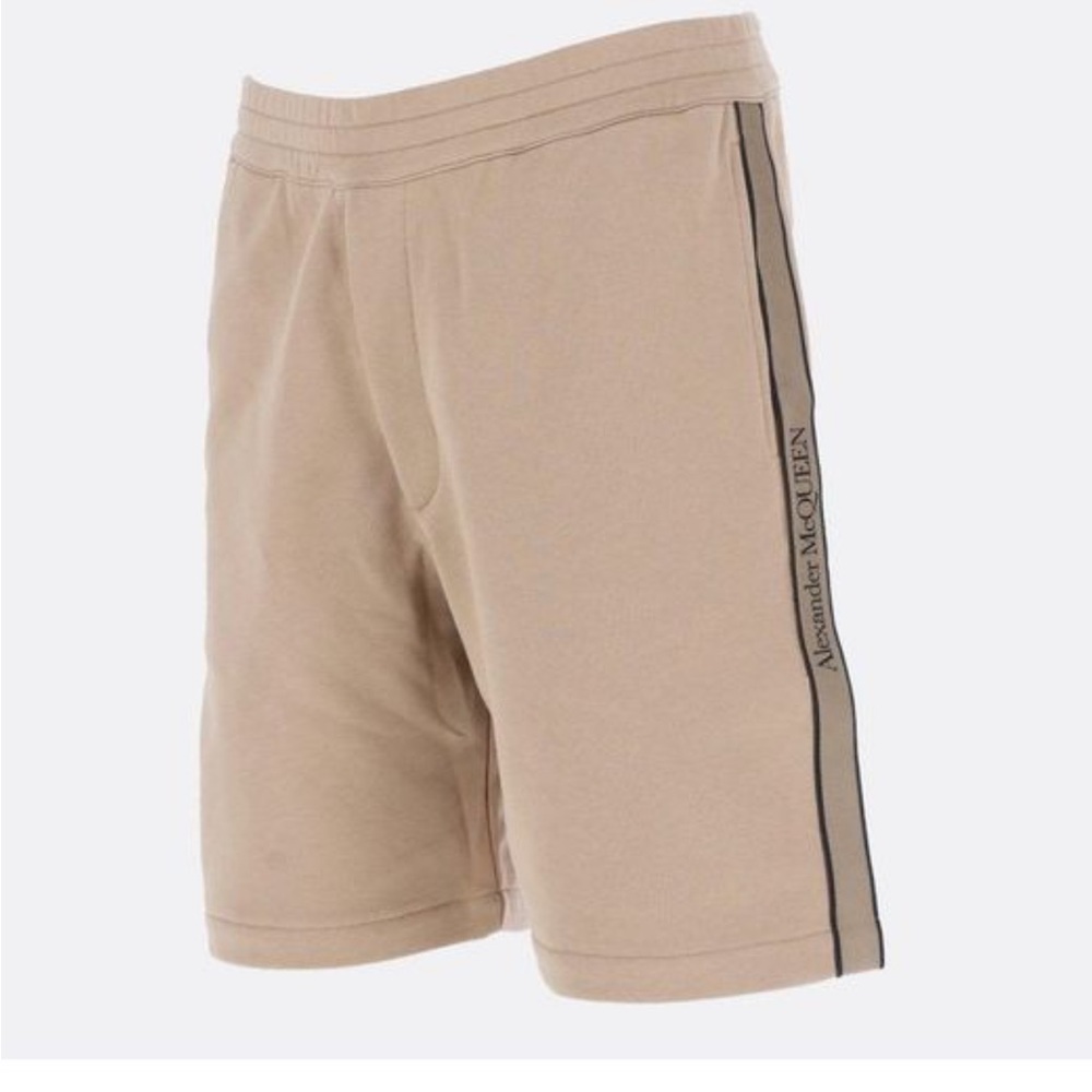 Alexander McQueen
Men's Natural Beige Selvedge Logo Tape Shorts XL